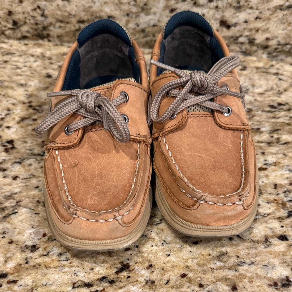 Sperry Kids Brown Moccasins - Picture 2 of 4
